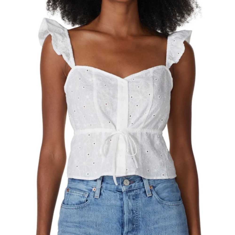 Louna eyelet sleeveless top
